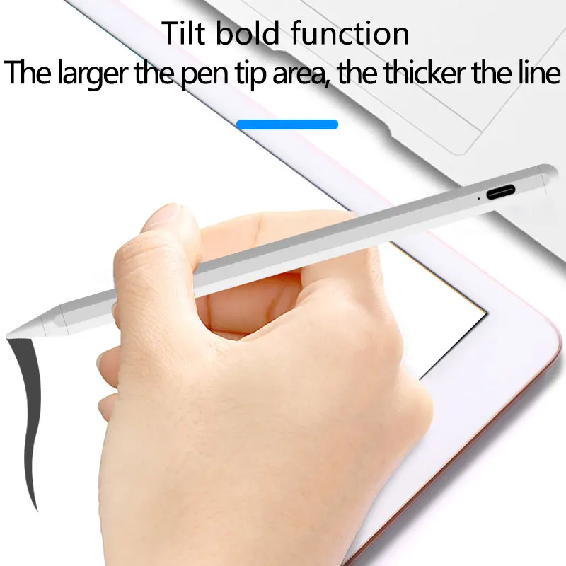 Wholesale Multi-functional Stylus Pencil with LED Light Fine Point Soft Touch Stylus Pen Tablet Carton Packing White 10 Hours