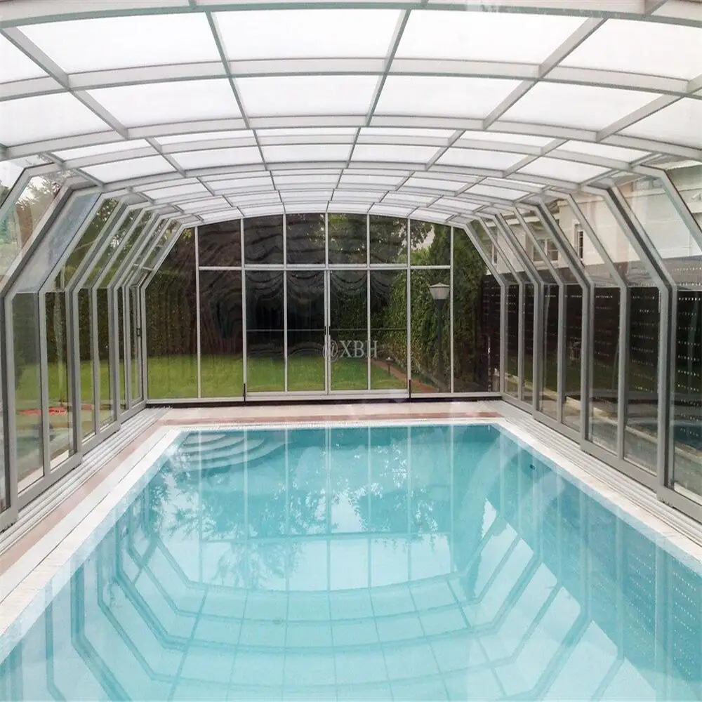 Telescopic Conservatory Retractable Pool Enclosure Swimming Pool Mobile Roof