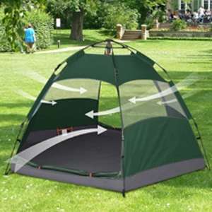
Camping tent, quick pop-up family tent for 3-4 people double waterproof 4-season backpack tent, suitable for picnic hiking 