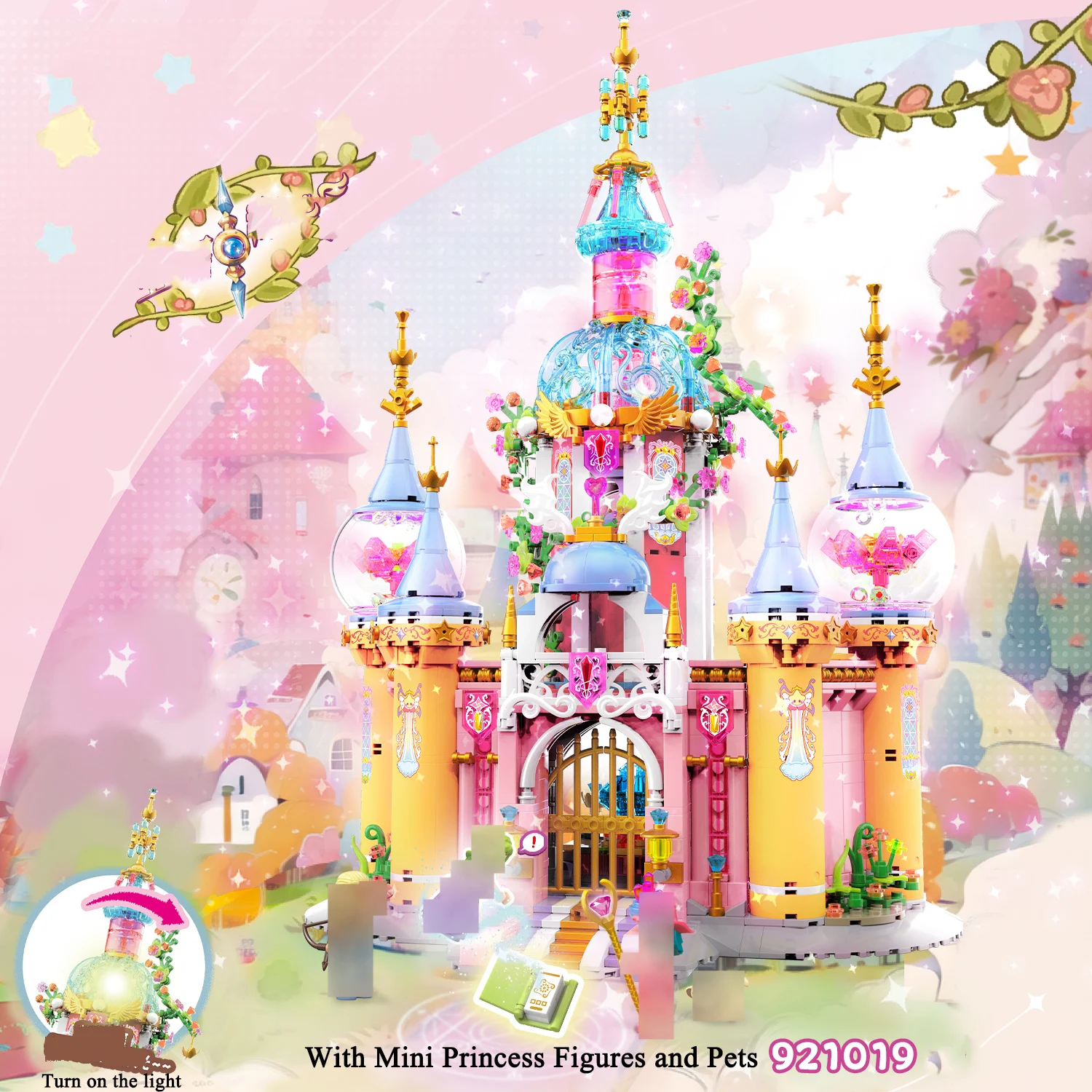 Wholesale 1500+Pcs Bricks Pink Blue Girls Princess Castle Building Blocks Toys Kids Educational Stem Learning Construction Toy