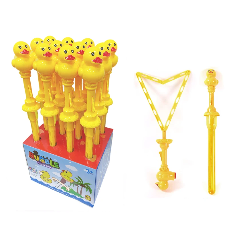 Hot selling Duck Bubble Blaster Blower stick giant Bubble Maker Wand Soap Bubble Sword Toy With whistle sound