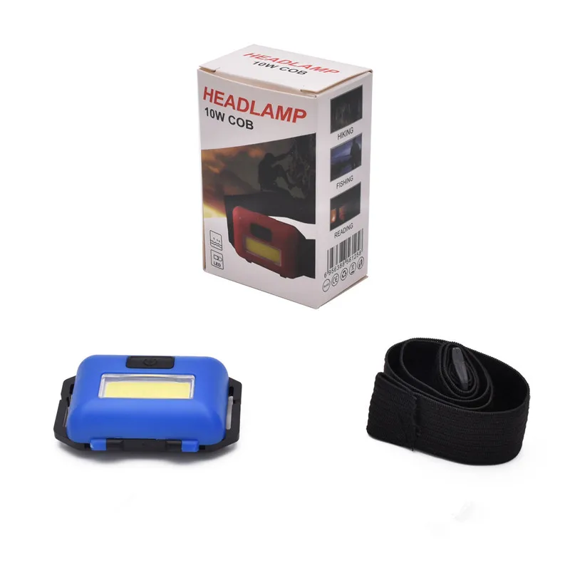 Hot Sell battery Operated Waterproof Mini COB Headlight Running Fishing Camping Light emergency Headlamps