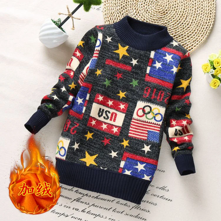 
children Clothes baby boys cotton Warm sweaters girls Winter Autumn child 