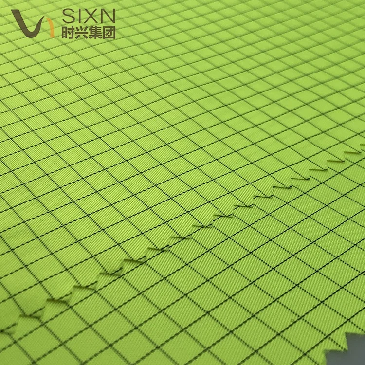 75D Polyester Conductive Rip-stop Fire Proof  Anti Static Fabric For Work Wear Clothes