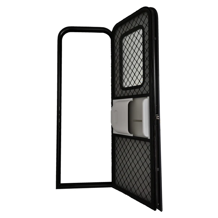 Tongfa Custom size electric card lock RV caravan Door with single point safety certification