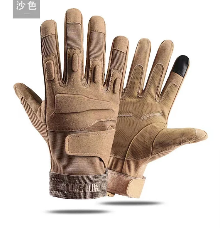 Sports Tactics Outdoor Camouflage Gloves Riding Gloves Protective Hard Shell Waterproof and Warm All Finger Outdoor Camping