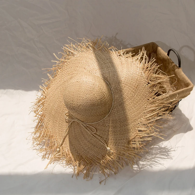 
Natural Grasses Fashion 2021 Summer Hat Women Straw Beach Visor Protection Sun Hats Wide Brim Sun hat Chapeau Femme 