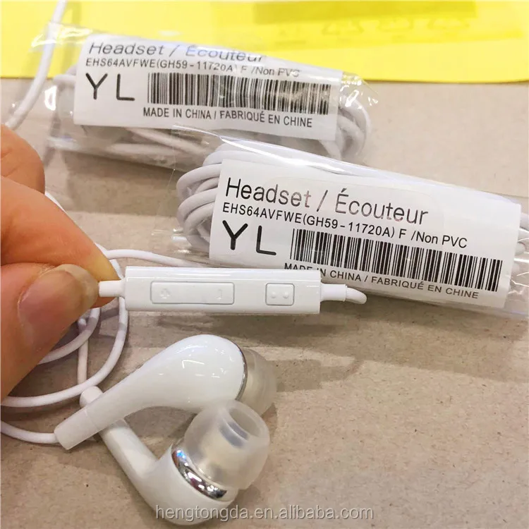 Original wholesale EHS64 Good Bass Headphones YL Wired Earbuds For Samsung Galaxy S3 S4 S5 S6 Stereo Headset