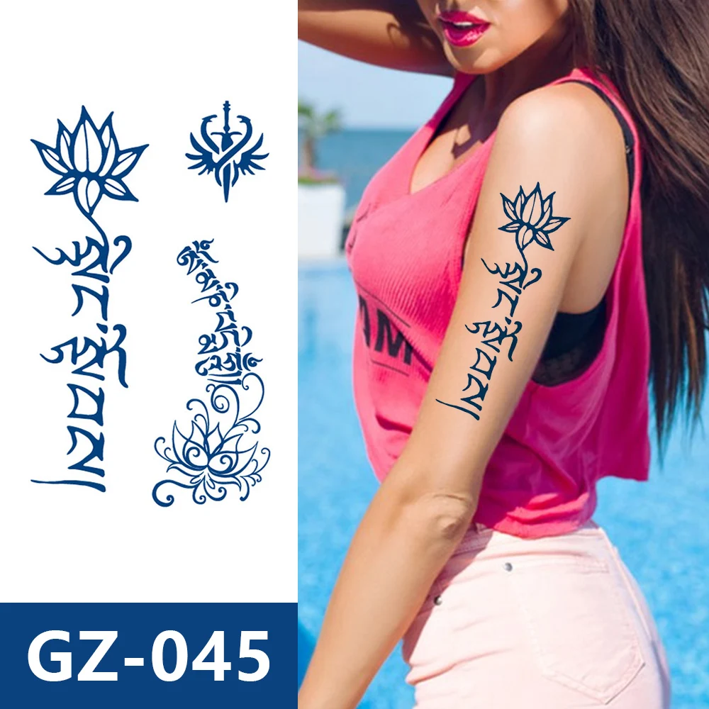 Tattoo Stickers Flower Temporary Tattoos Adult Sexy Party Wholesale Christmas Body Temporary Waterproof for Women Beautify Body