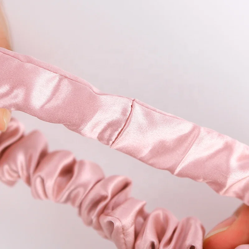 22mm 100% Satin Real Silk Hair Skinny Accessions  Elastic Hair Bands 4 Different Size Silk Scrunchie