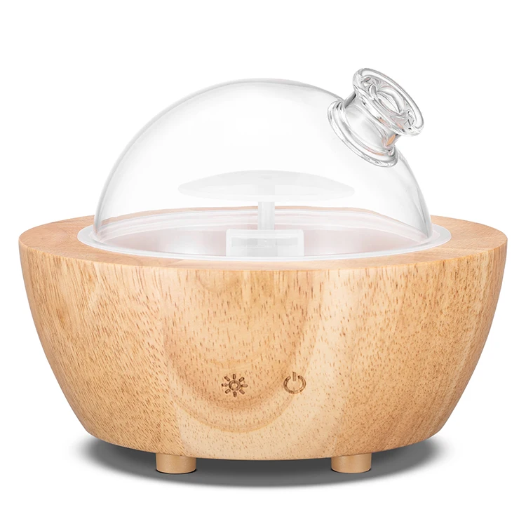 Innovative Products 2021 Glass Aroma Diffuser Wood 280ml Scent Aromatherapy Oil Diffuser Humidifier