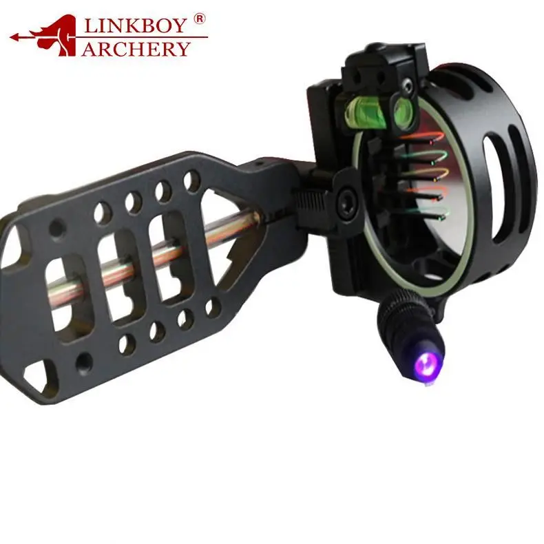 Linkboy archery 0.19 pins fiber optic compound bow sight for archery hunting