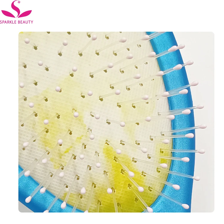 Wholesale Hairdressing Tools Detangling Hair Brush For Tangles Wigs Wet  and Dry Hair Print cushion  Paddle Brush