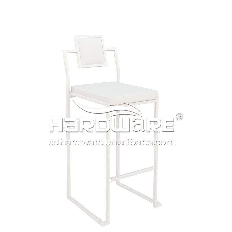 Cheap Metal Luxury High Home Leather Bar Stools With Back For Kitchen Modern