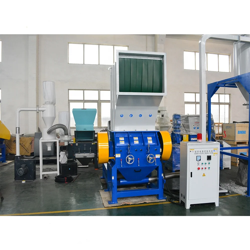 Plastic PET HDPE Bottles Crusher Grinding Machine for