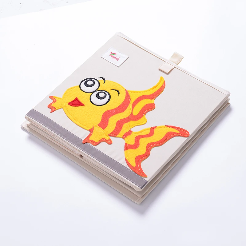 Toys Storage Boxes Bins Foldable Fabric Cartoon Animal Storage Box With Plush Fabrics