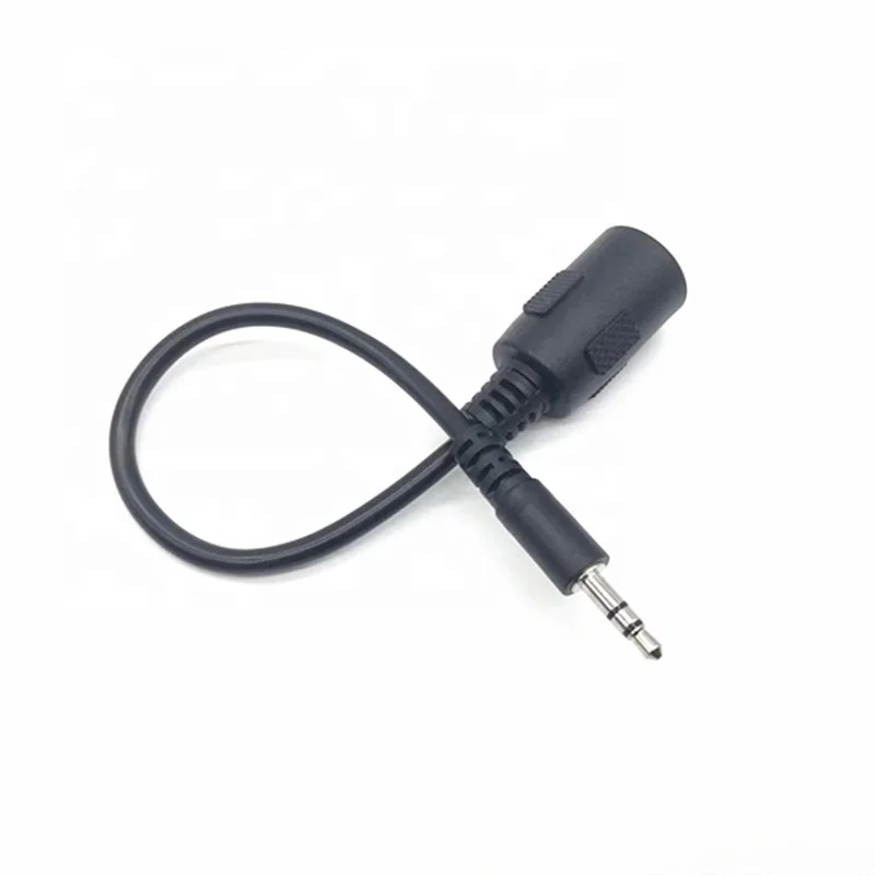 PVC black 5 pin midi female plug to 3.5mm jack stereo plug audio cable