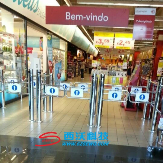 SEWO Bi-directional 304 Stainless Steel Full Automatic Access Control Swing Barrier Gate