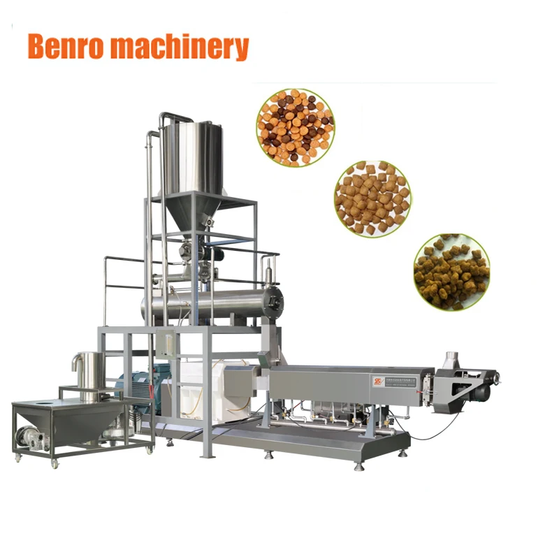 100 kg/h -2000 kg/h Automatic animal food plant machine pet food processing equipment dog food equipment supplier