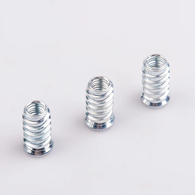 carbon steel zinc plated furniture embedded hex socket drive type d insert nut for wood