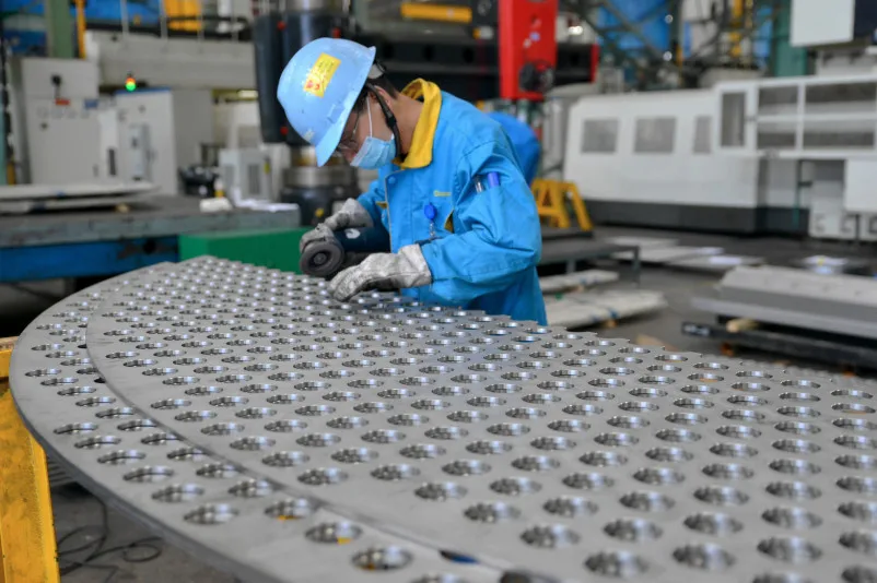 Фланцевое сверление Tubesheet обработка углеродистой стали SS 304 кованая перегородка для трубки теплообменника с большим