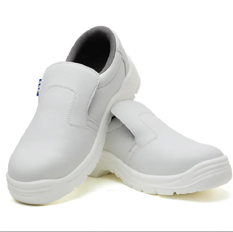 Food factory Antistatic  white safety shoes ,white shoes in Clean room Work Safety ESD with  Steel Toe
