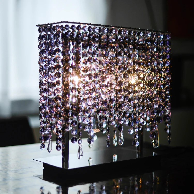 Custom Villa Living Room Hanging LED K9 Crystal Chandeliers Ceiling Luxury Square Dining Table Pendant Light