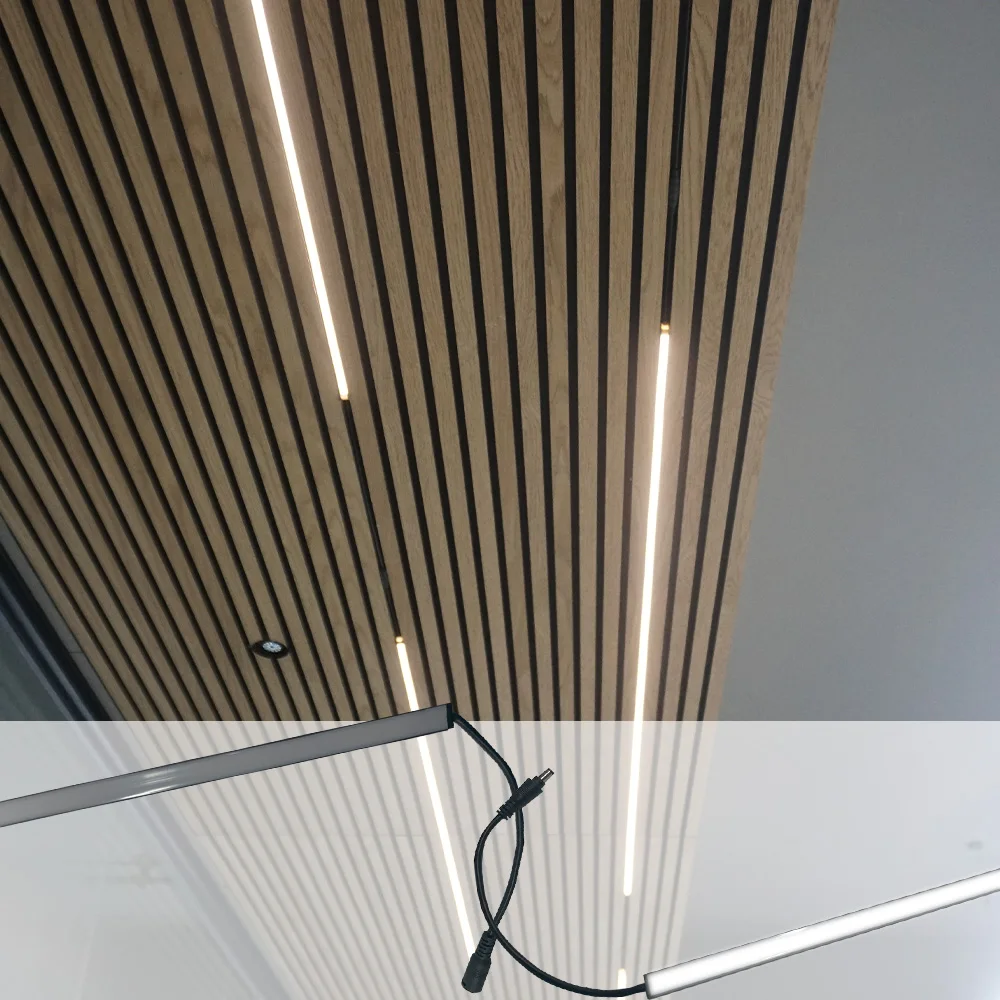 KASARO Factory Direct Price Mdf Wall Panels And Boards Pet Felt Acoustic Panel With Led Light Wooden Slat Wall Panels