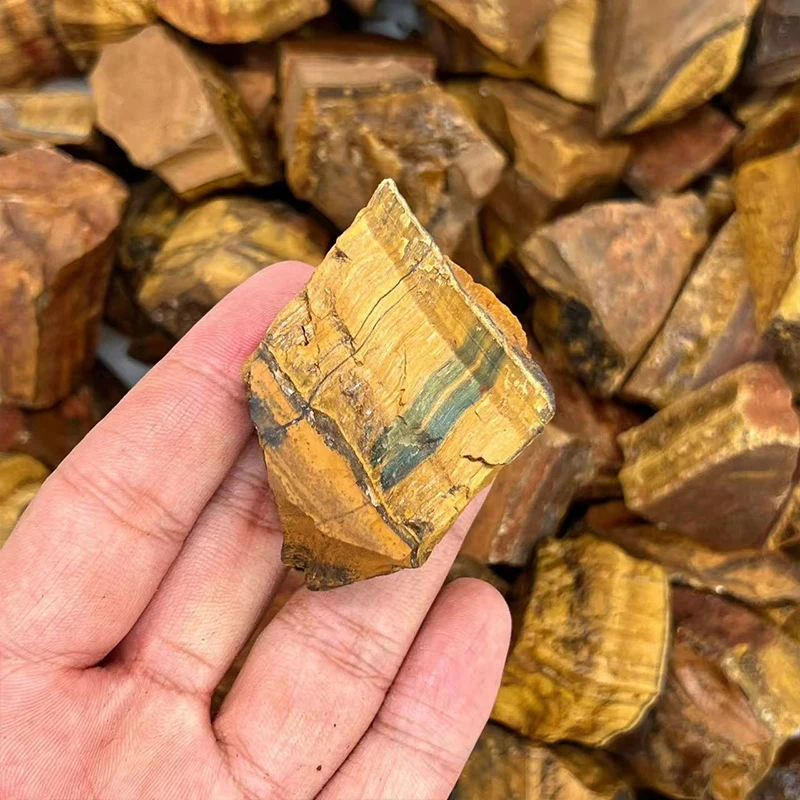 Wholesale Bulk Crystal Stone Healing Unpolished Natural Tiger Eye Stone Rough Raw Stone For Jewelry Making