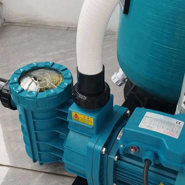 650Mm 1.5Hp Industry Best Above Ground Pool Pump And Filter Glass High Rate Pool Filter Unit With Pump For Outdoor Sauna