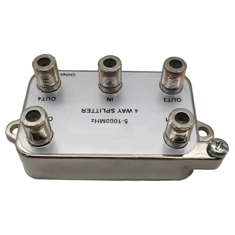 Promotional Indoor 5-1000 MHz 4 Way CATV Cable TV Splitter