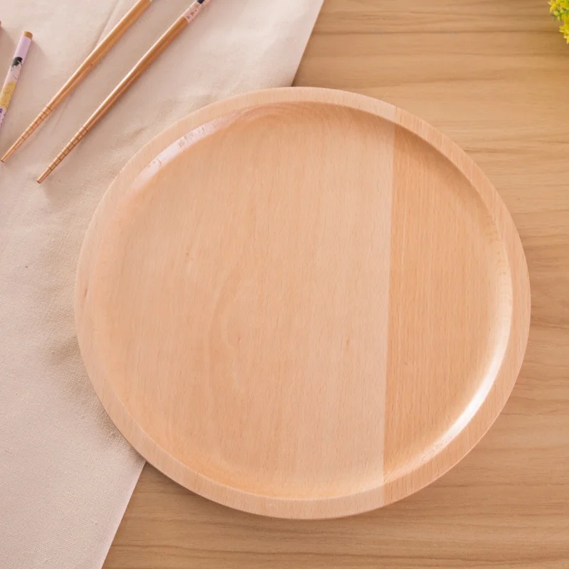 Customized logo wooden Bamboo plate small wood snacks plates
