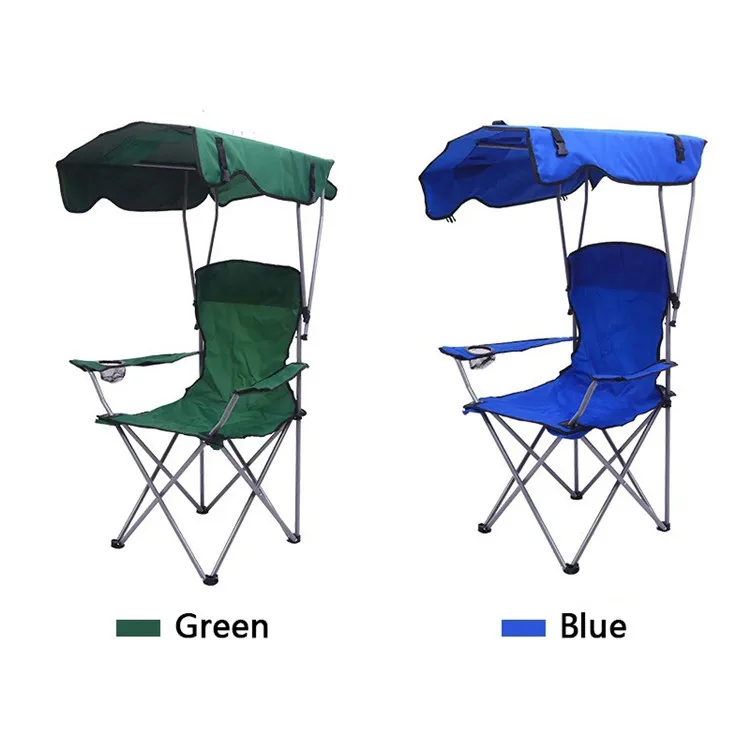 Новый Уличный пляжный стул для кемпинга с навесом, складные алюминиевые солнцезащитные пляжные кресла