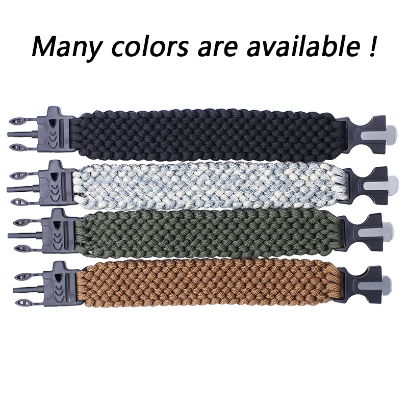 
Military Extra Wide Rope Braided Paracord Bracelet for Climbing Hiking 
