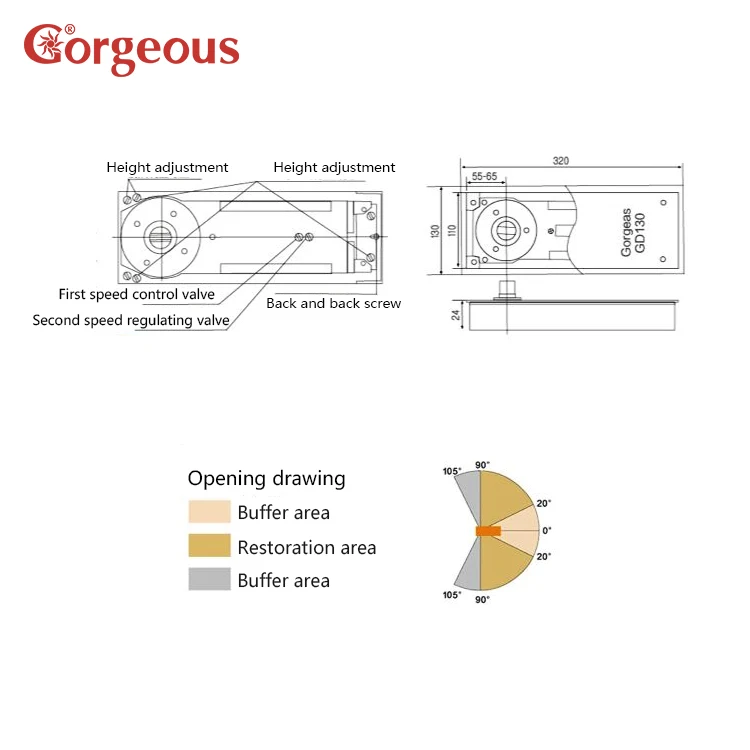 adjustable patch fitting concealed glass door closer machine frameless glass door hydraulic hinge floor hinge floor spring