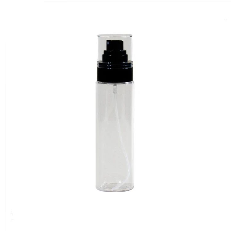 Beauty Packaging Personal Care Spray PET Bottles Transparent 100ml Plastic Bottle With Fine Mist Sprayer