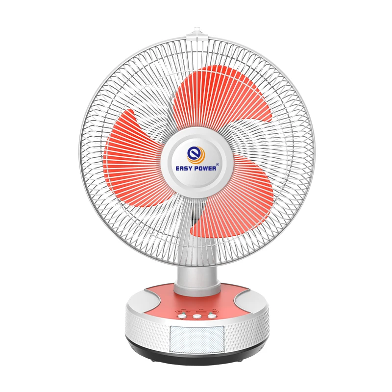 EASY POWER 12 inch high efficiency 3 blades factory direct sales power fan rechargeable solar fan with solar panels