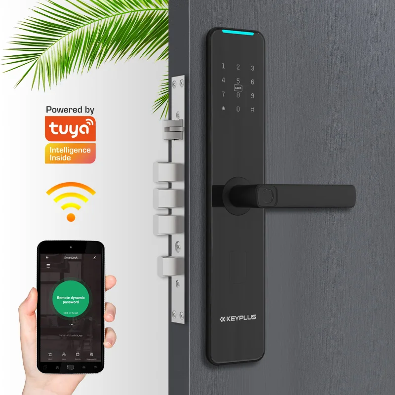 Умные дверные замки цифровой Wi-Fi замок с Bluetooth биометрическим сканером