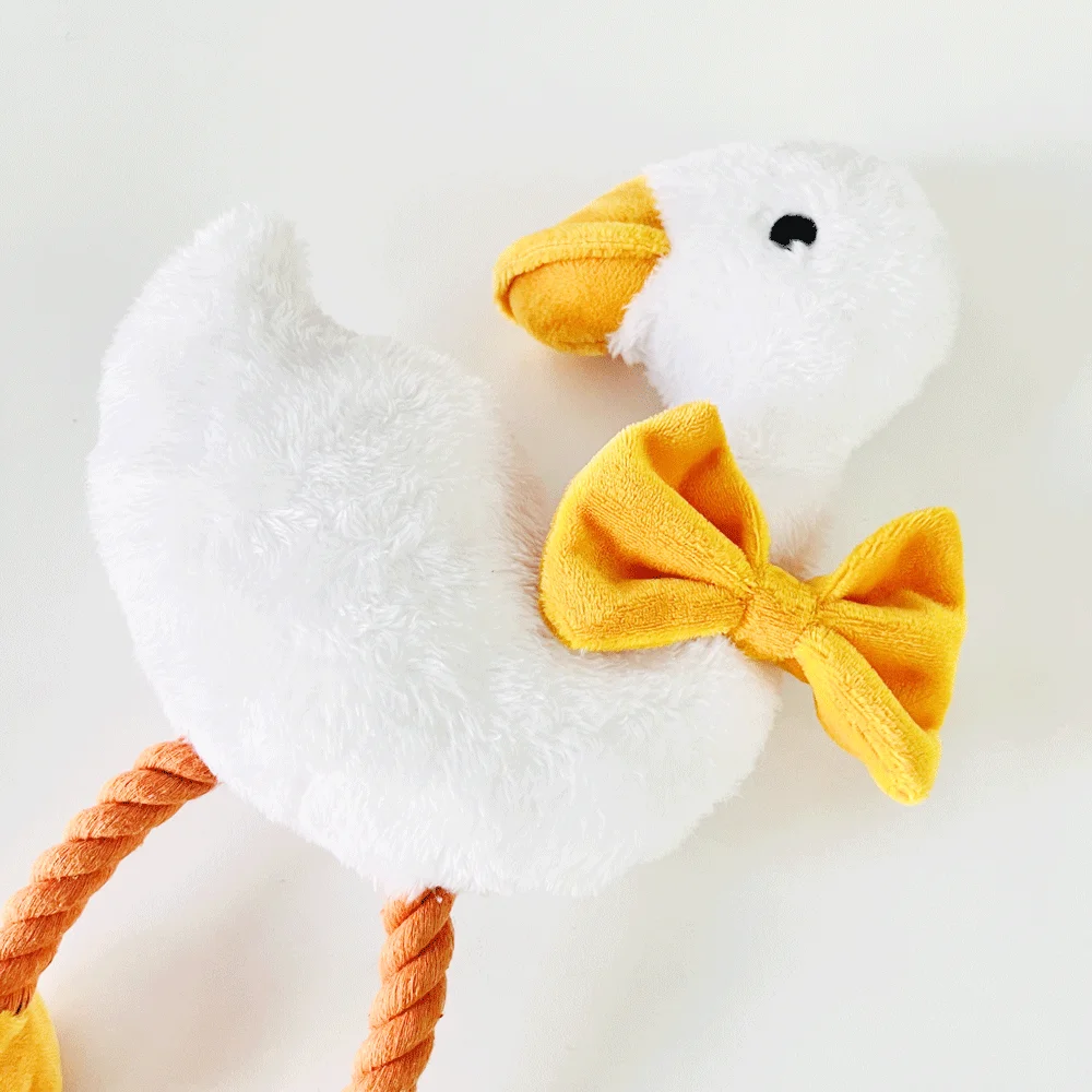Hot selling duck shape dog toy squeaky pet toy plush