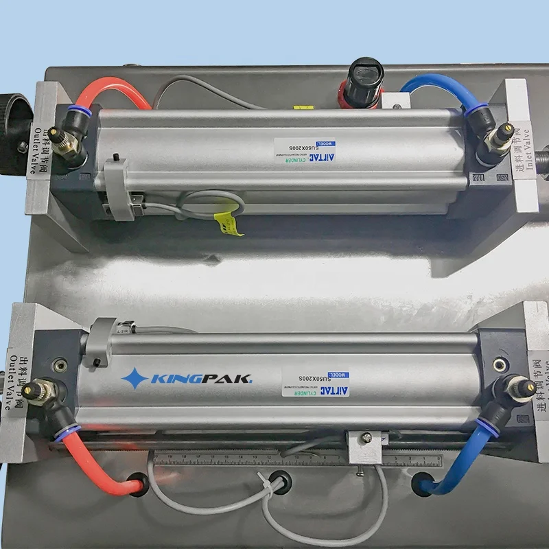 100 мл настольная модель с двумя головками пневматическая автоматическая машина для розлива жидкости для томатного горячего соуса