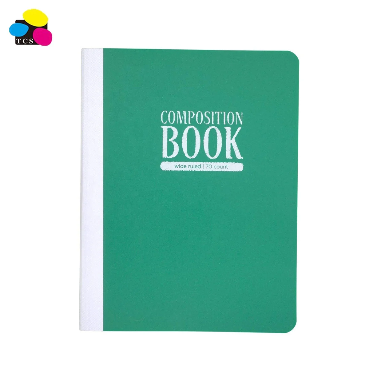 
Three-color Stone 9-3/4 x 7-1/2inches Double-sided Durable Plastic Cover 70 Sheets Wide Ruled Paper Composition Book/Notebook 
