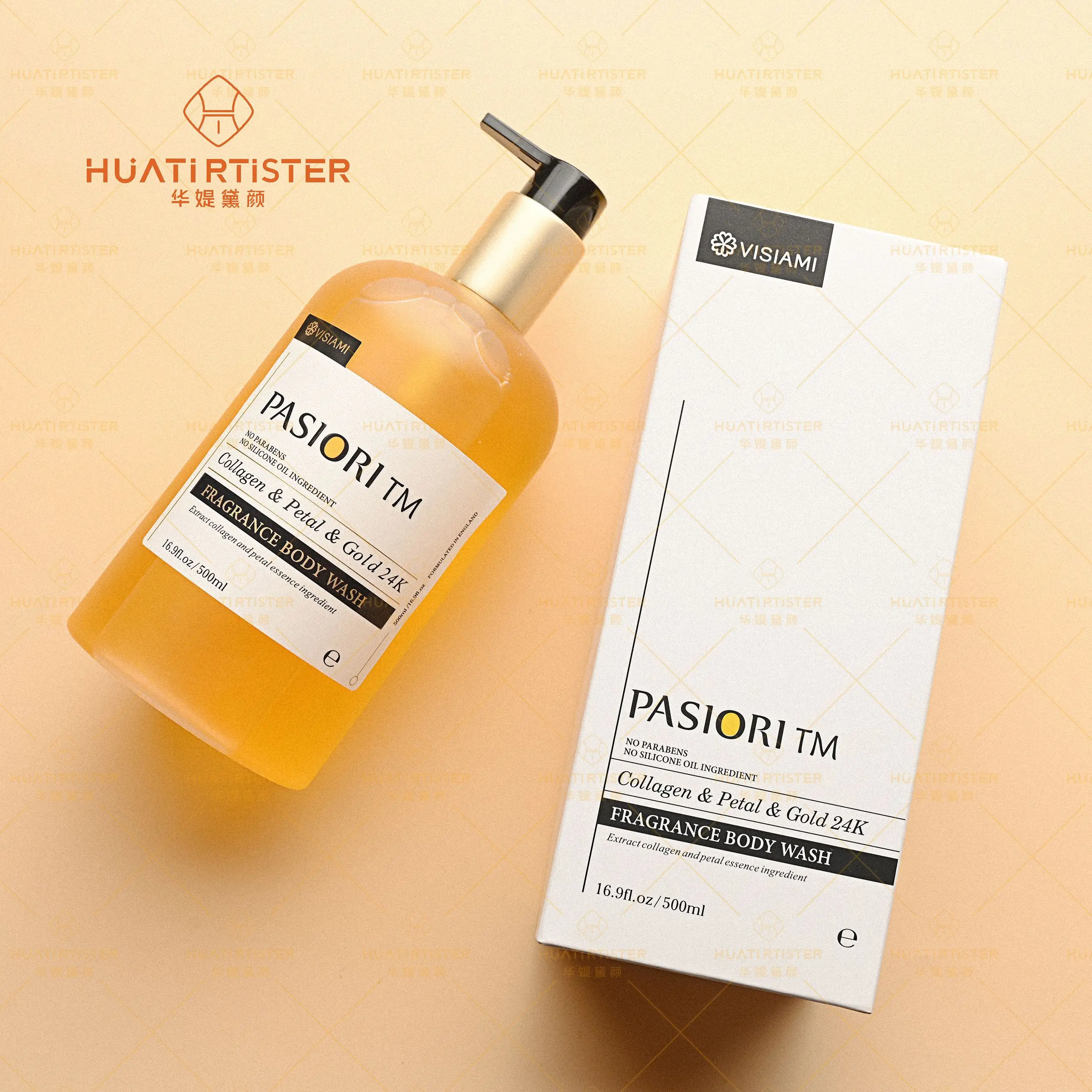 Huati Sifuli RubioAroma moisturizing and whiting goat milk shower gel smoothing bath body wash lotions and shower gel