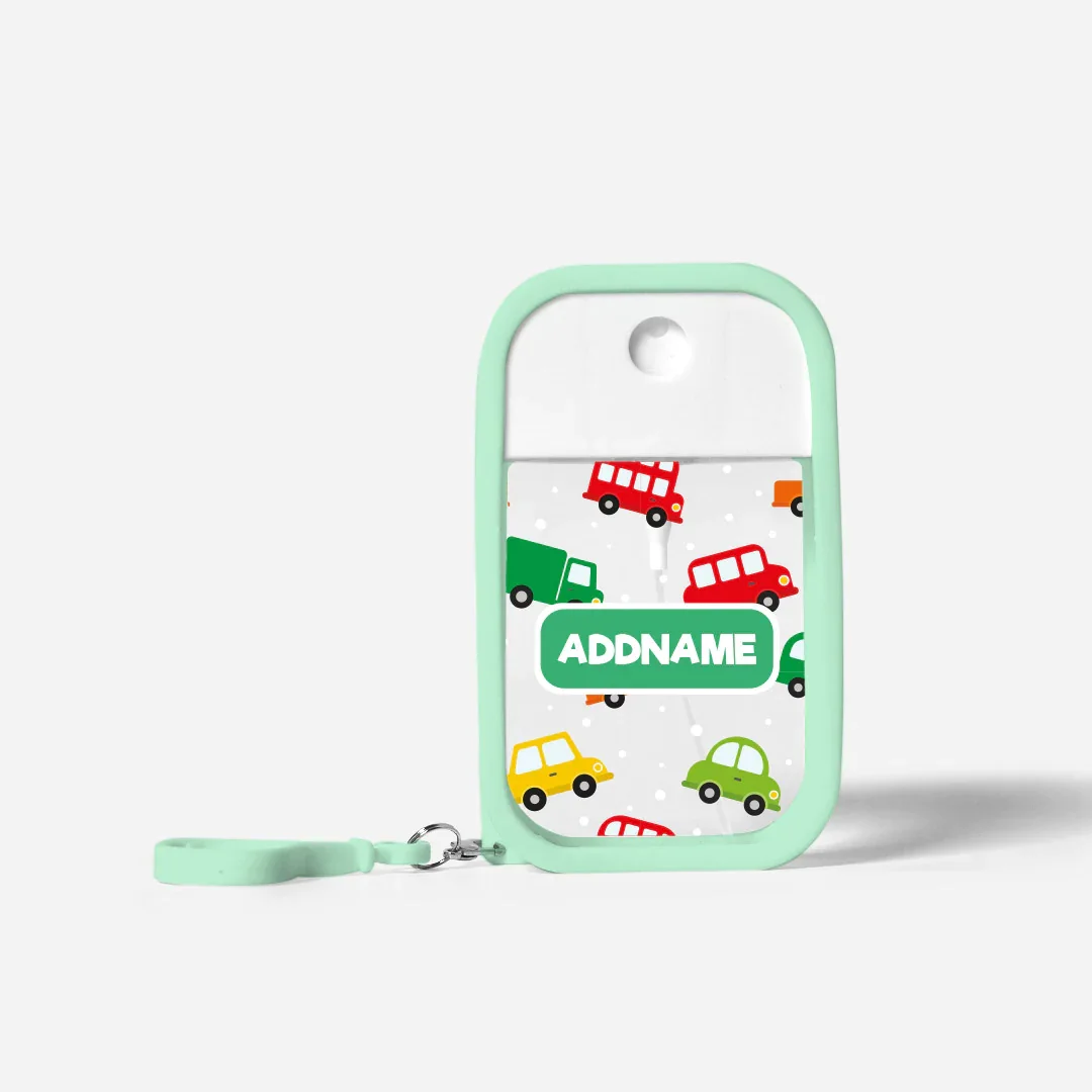 1.8oz Promotional Clear Touch Land Hand Sanitizer Mist Spray with Carabiner