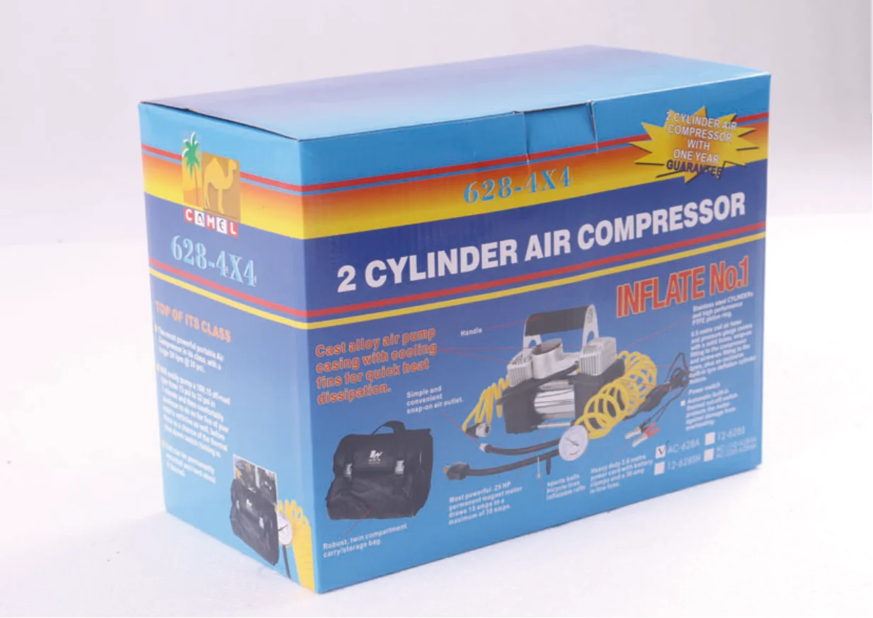 Dual-cylinder mechanical watch multifunctional portable high-power car air pump