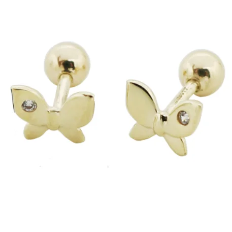 xjy popular 10k gold jewelry earrings cute butterfly fashion cartilage piercing wholesale fashion jewelry piercing jewelry