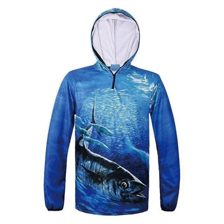 Custom Sublimation apparel print polyester shirt Anti UV Fishing clothing jacket jersey wear , fishing clothes , fishing hoodie