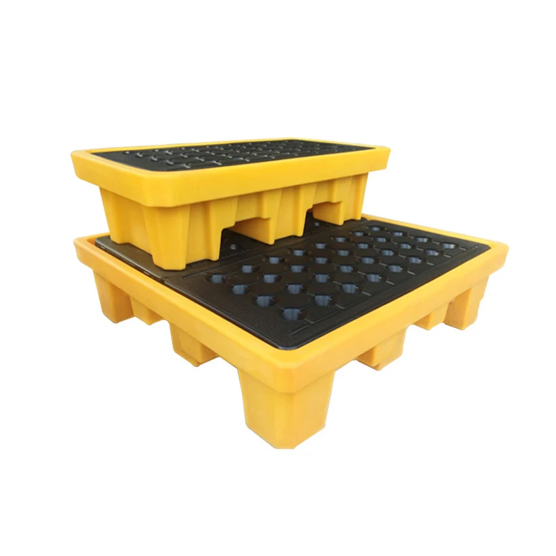 For Sale Flexible Sidewall Spill Pallet Wholesale Heavy Duty 2 Drums Spill Plastic Pallet