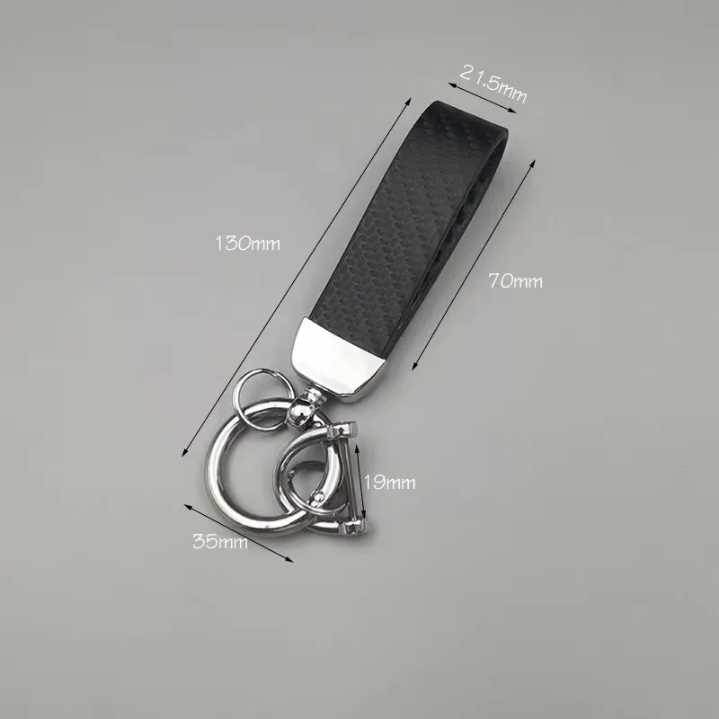 Audi BMW custom Laser logo leather keychains for cars carbon fiber Universal keychain for Promotion Gift Car Logo Keychain