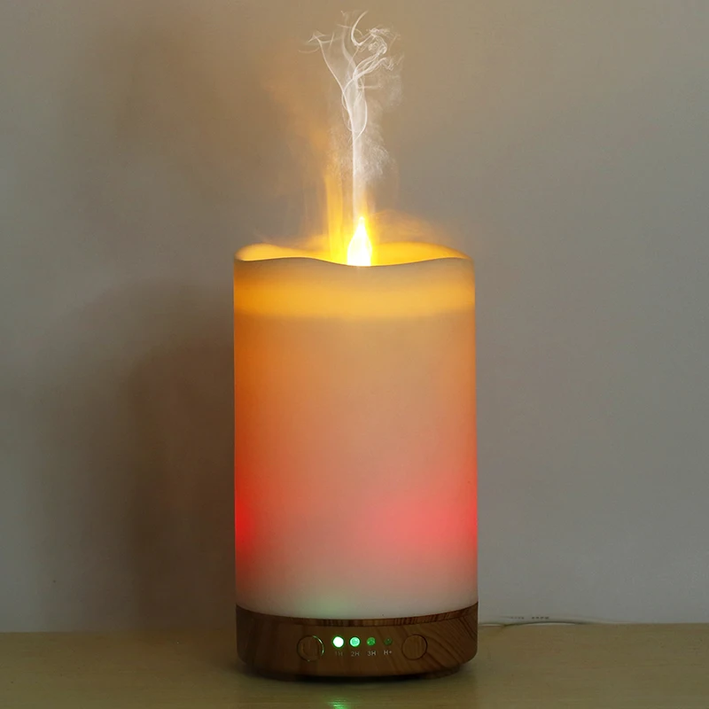Распродажа с завода, диффузор ароматического эфирного масла, Usb, портативный увлажнитель воздуха в виде свечи со светодиодной подсветкой
