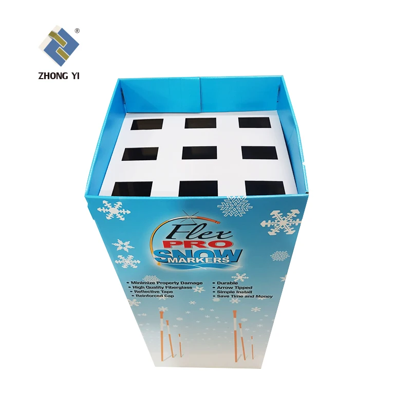 Customized Logo Supermarket Promotion Hexagonal Corrugated Cardboard Dump Bins Display Stand for Toys Dolls